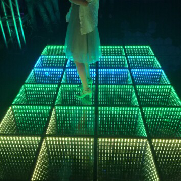 Infinite Disco Abyss RGB 3D mirror Dance Floor